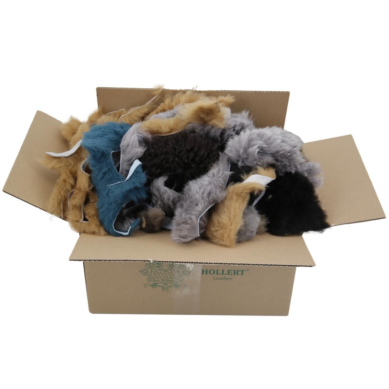Lammfell Bastelfelle 1,5 kg Bunt Mix -