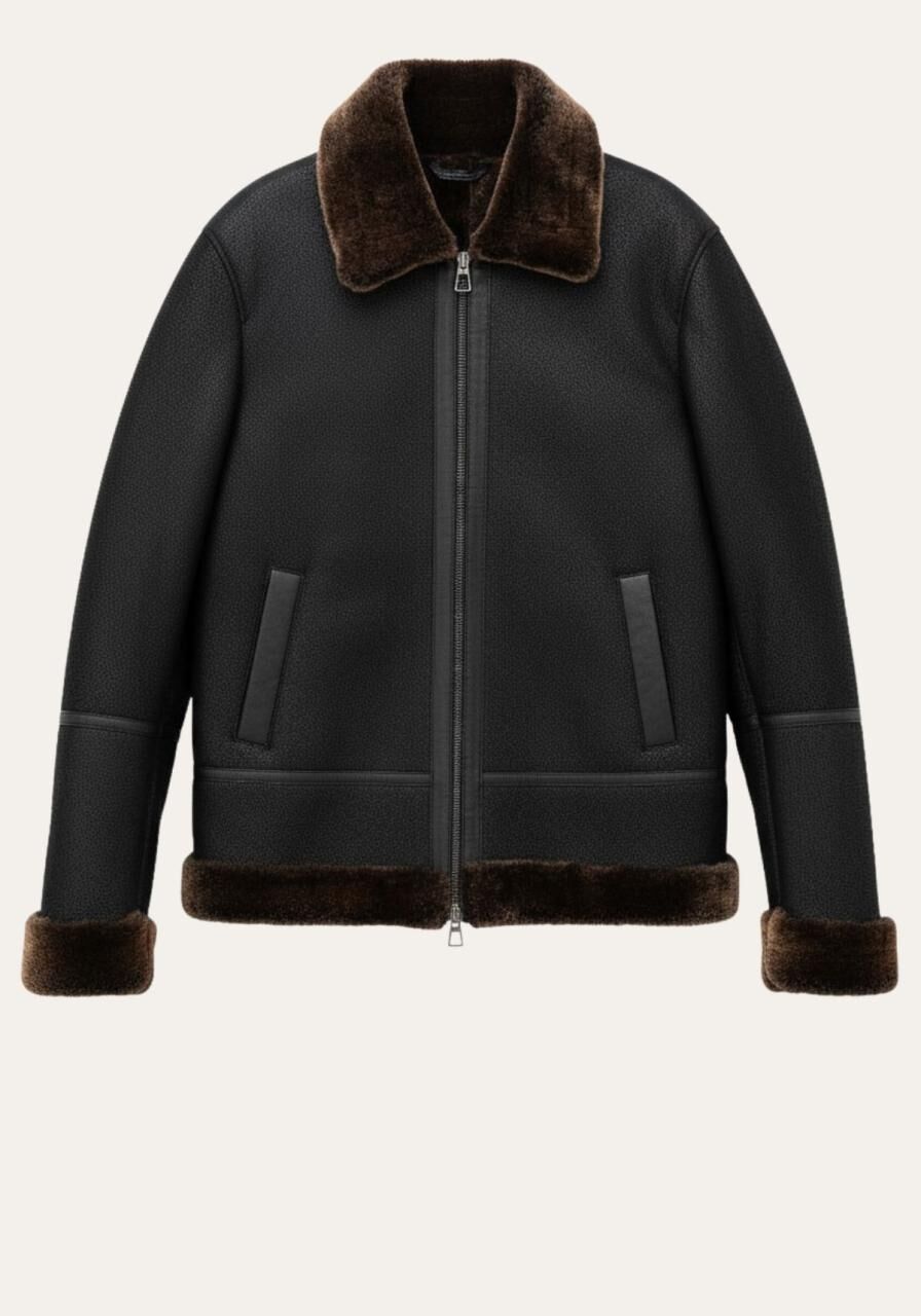 Lammfelljacke Fliegerjacke Bjorn - Größe: 3XL