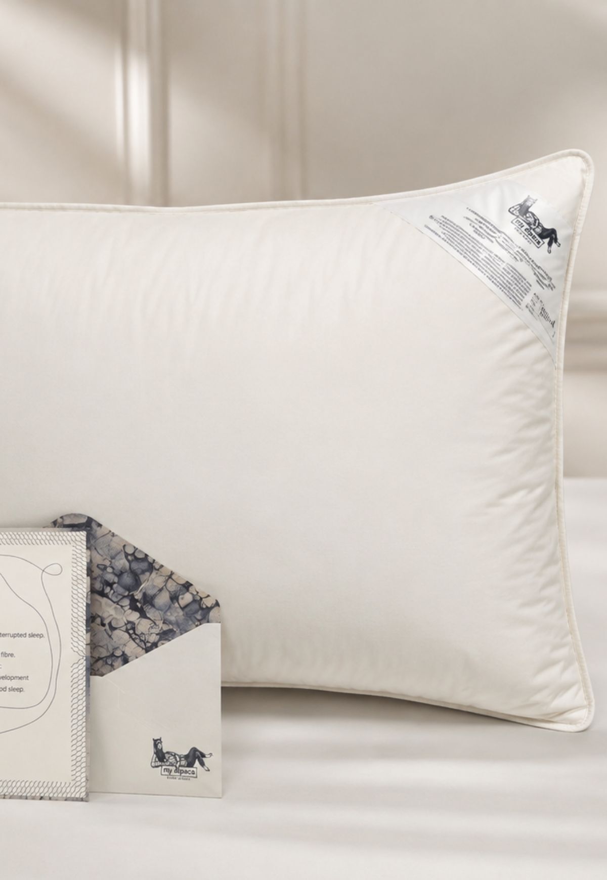 Alpaka Kopfkissen 50 × 70 cm – 100 % Alpakafaser & Baumwolle
