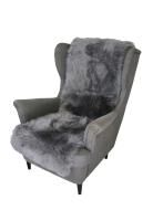 Lammfell Sesselauflage 160 x 50 cm Grau