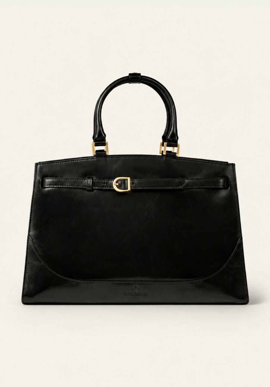 Premium Leder Hobo Tasche für Damen - Noravia Schwarz -