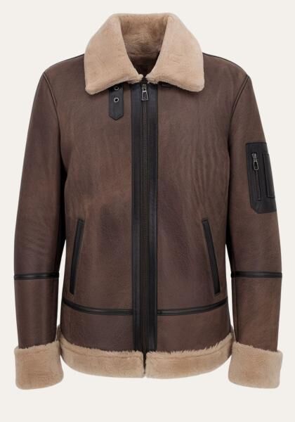Shearling Lammfelljacke „Flyer Jack“ – Klassischer Pilotenlook in Premium-Qualität