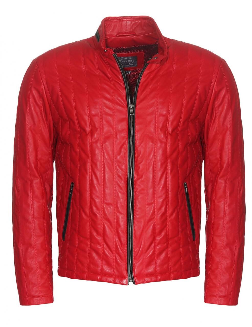 Lederjacke - ARMANO - Größe: M | Farbe: Rot