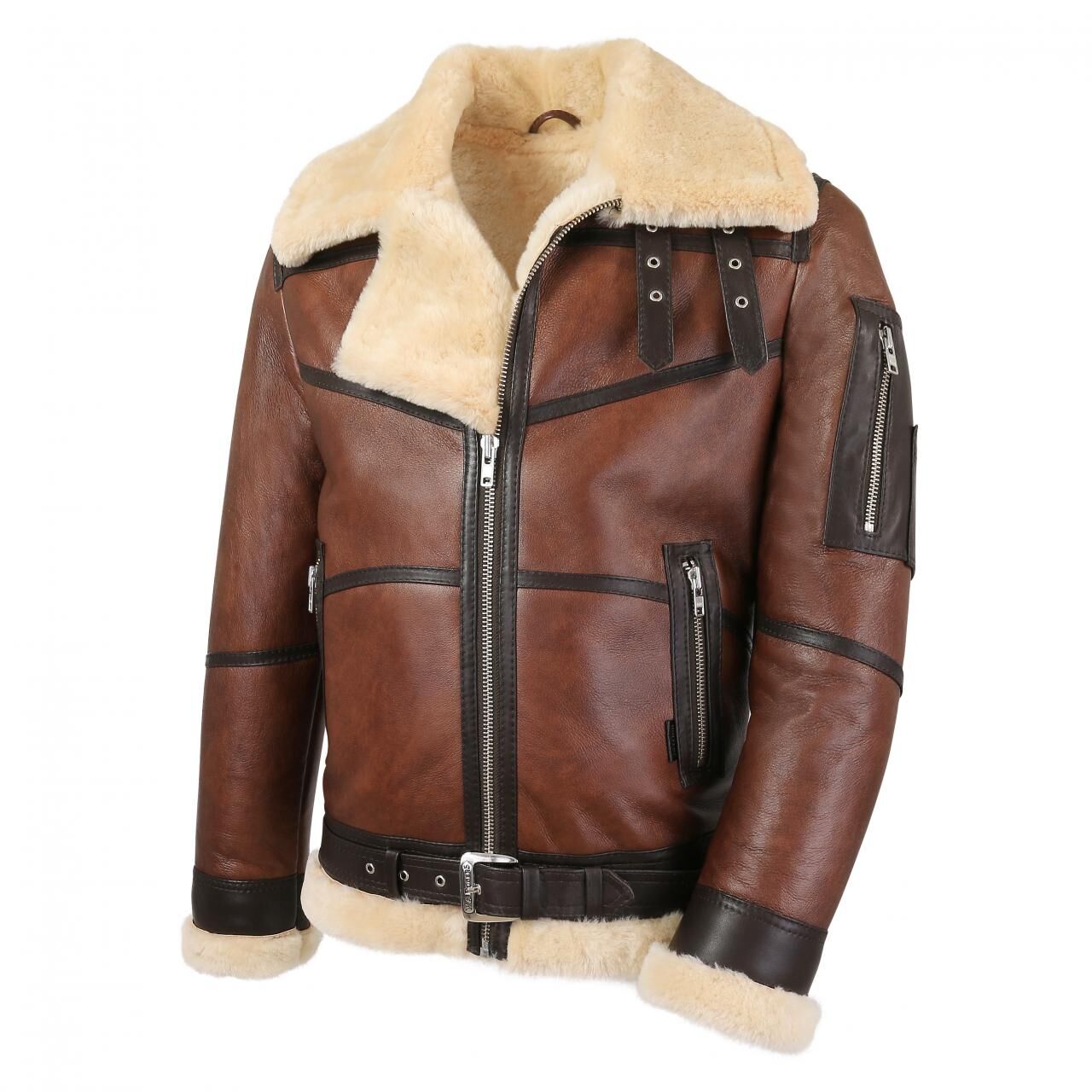 Bomberjacke - B16 MODELL 6 KASTANIE/CREME - Größe: XL