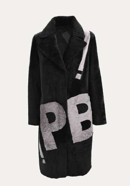 Lammfellmantel Shearling zum Wenden EB-03 Schwarz