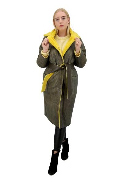Shearling Reversible Lambskin Coat VO577 Yellow