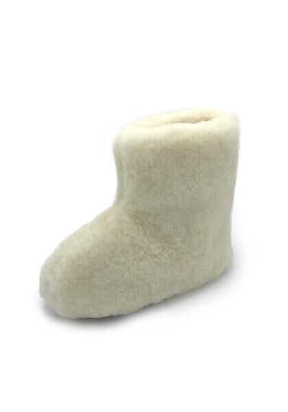 Hausschuhe aus Merinowolle Schnuffi Weiß