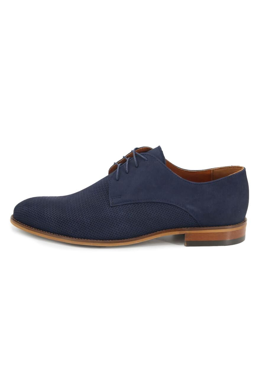 Lederschuhe K-02/SANTOS DUNKELBLAU NUBUK - Schuhgröße: EUR 46