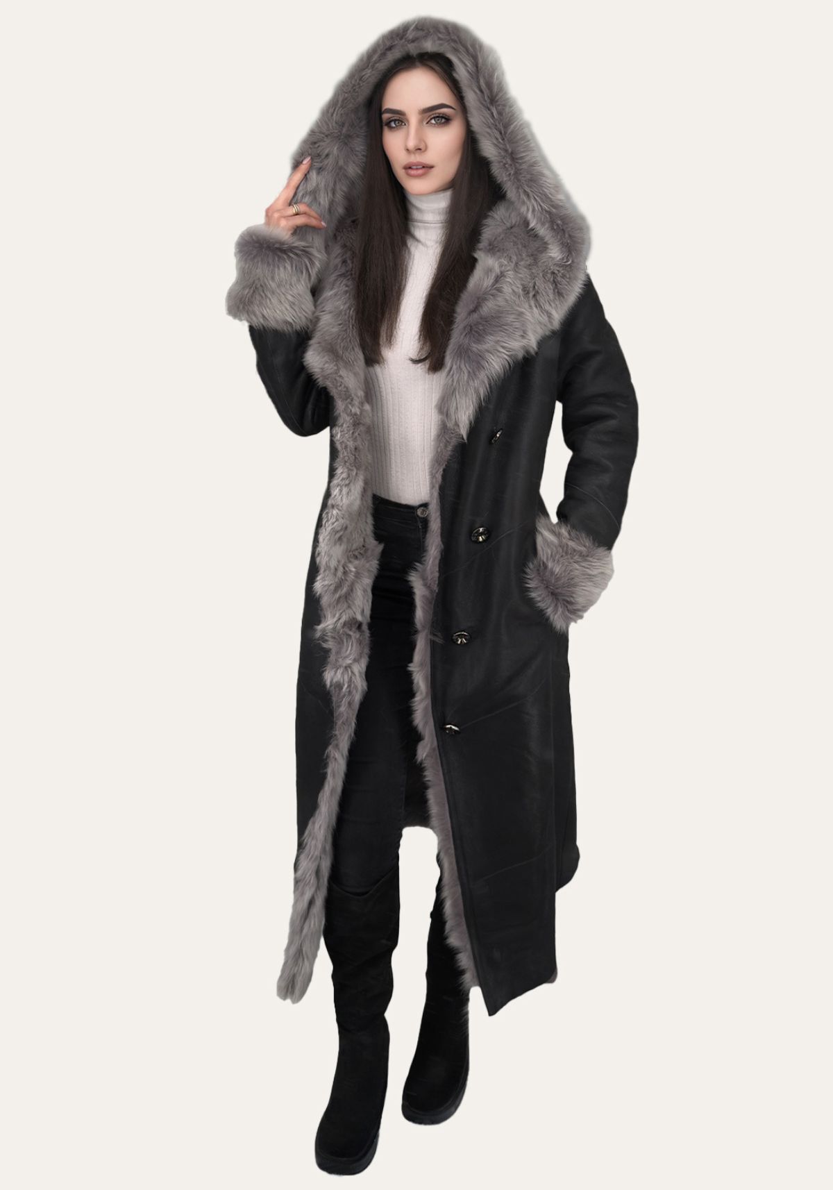 Toscana Lammfellmantel Davina Braun