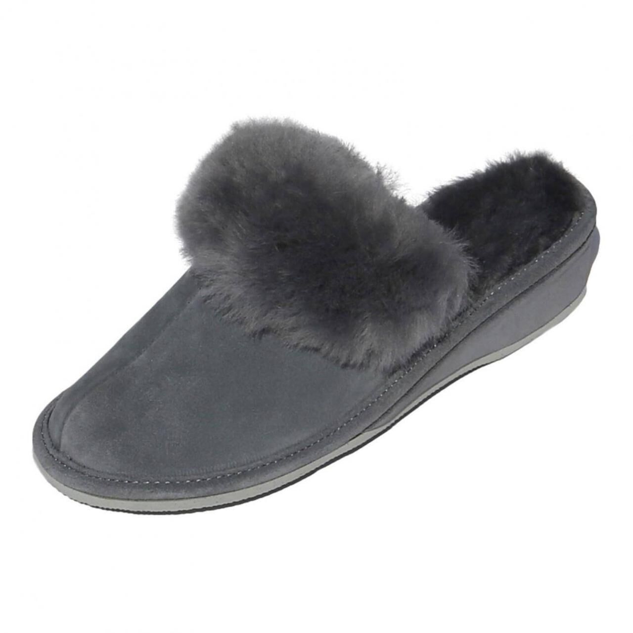 Lammfell Hausschuhe MAROKKO - Schuhgröße: EUR 42 | Farbe: Grau