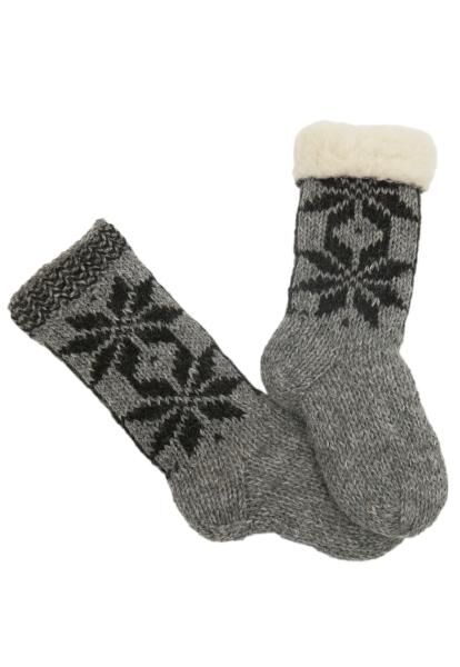 Hand-knitted Merino Wool Socks Lined Model 2