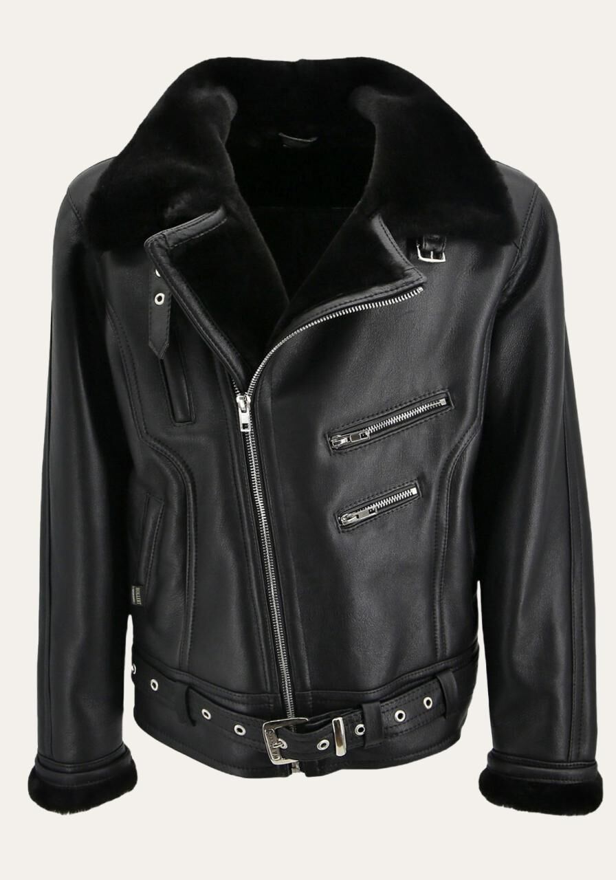 Lammfelljacke - VANDAMM - Größe: XL | Farbe: Schwarz