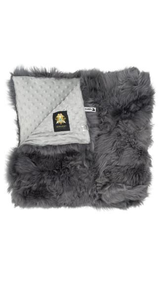 Lammfelldecke Toscana 185 x 155 cm Modell 2563 Dunkelgrau