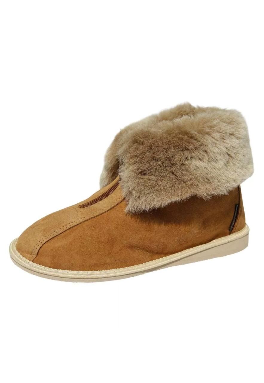 Lammfell Hausschuhe B-Ware Alaska Cognac - Schuhgröße: EUR 46