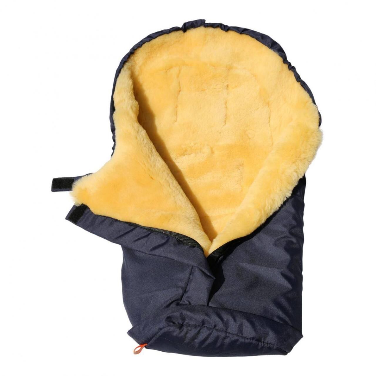 Lammfell - KINDERWAGEN FUßSACK - Farbe: Blau