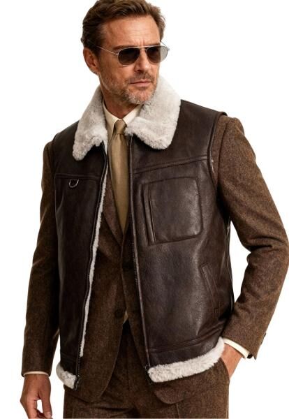 Lambskin Vest - FIRMINIUS with Collar