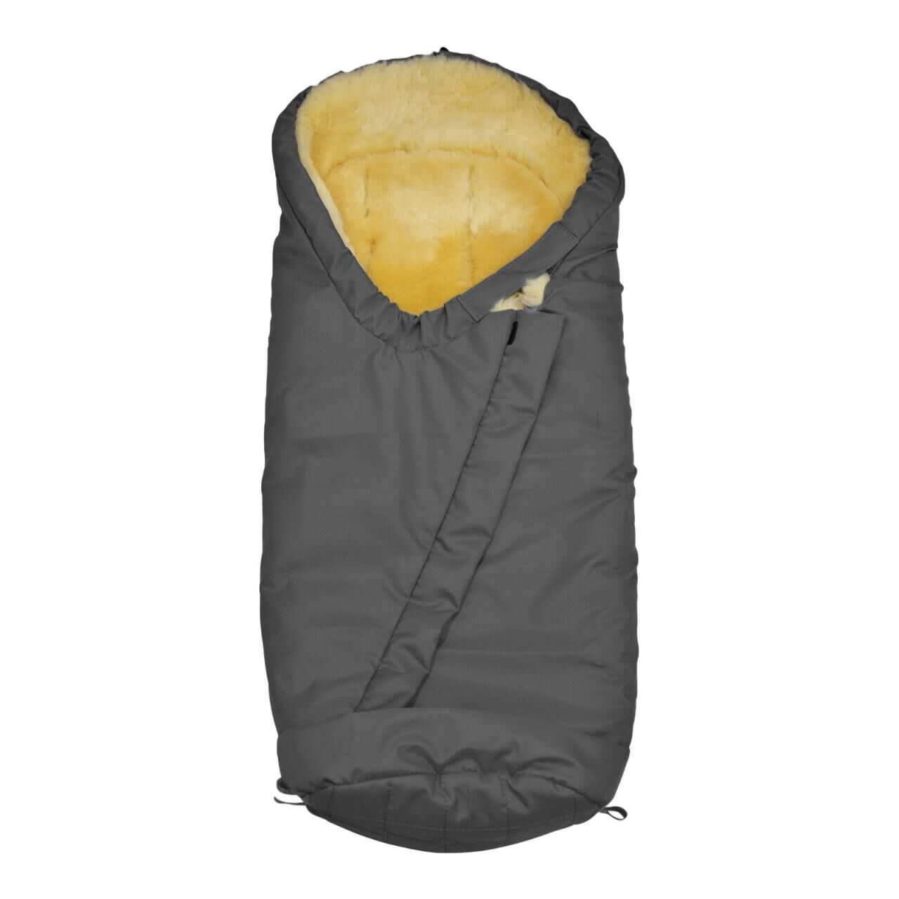 Lammfell - KINDERWAGEN FUßSACK - Farbe: Grau
