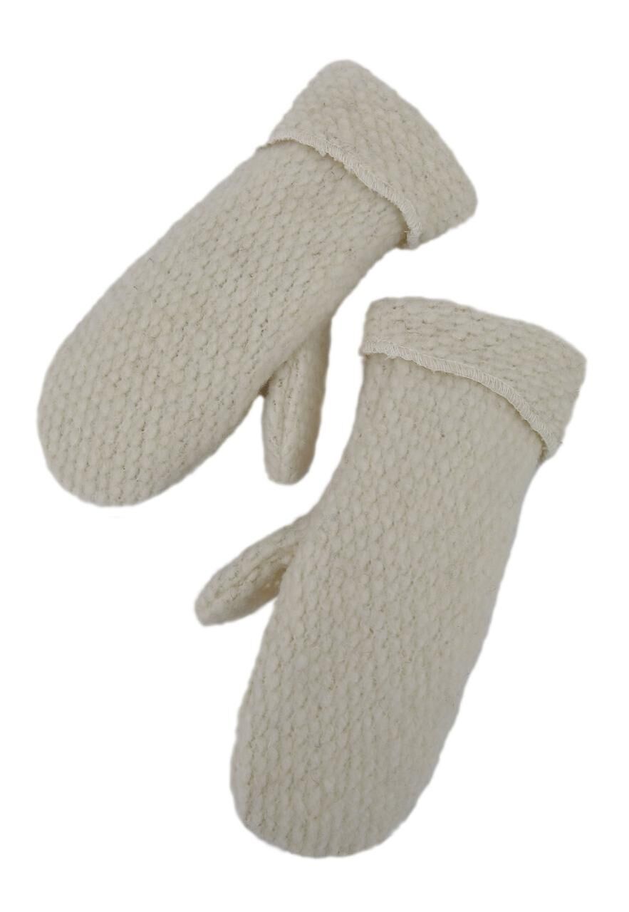 Fausthandschuhe Laura aus Merinowolle - Farbe: Weiß
