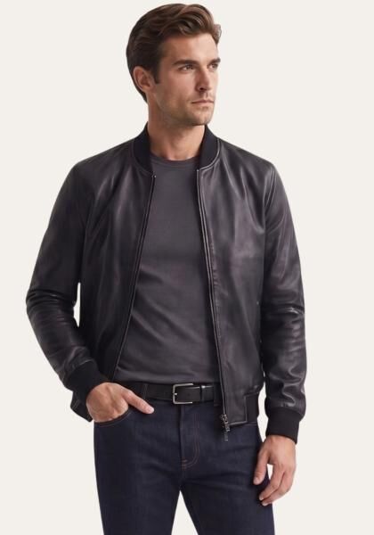 Lederblouson aus echtem Lammnappaleder – Modern, Elegant, Zeitlos
