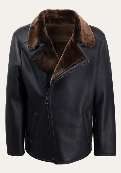 Lammfelljacke Gunnar Dunkelblau Der Fellmann Naturfellprodukte