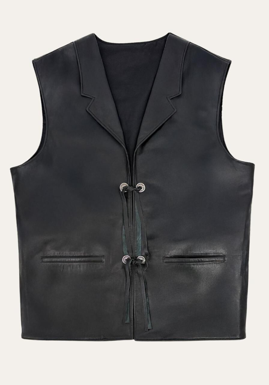 Lederweste aus Lammnappa - Größe: XXL