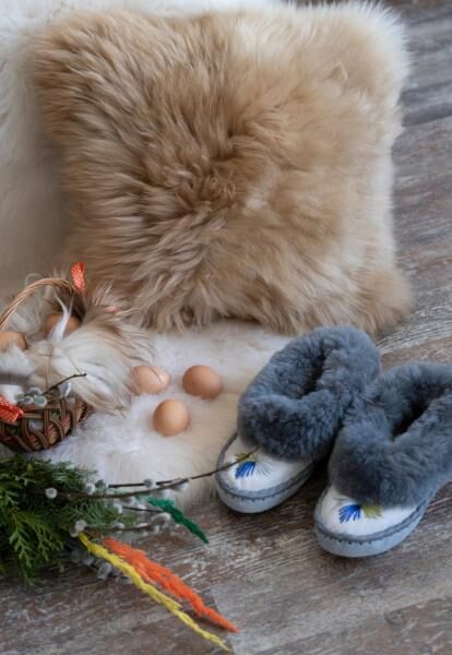 Lammfellkissen Coburger Fuchsschaf ohne Inlett