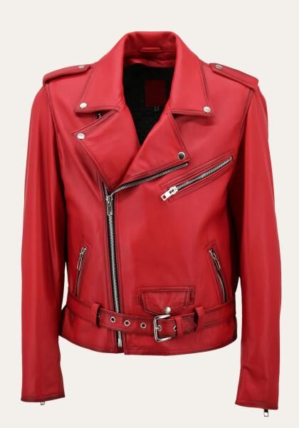 Leather Jacket - JULIAN RED