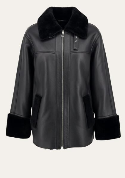 Shearling-Lammfelljacke – Ruhe in Form und edler Struktur