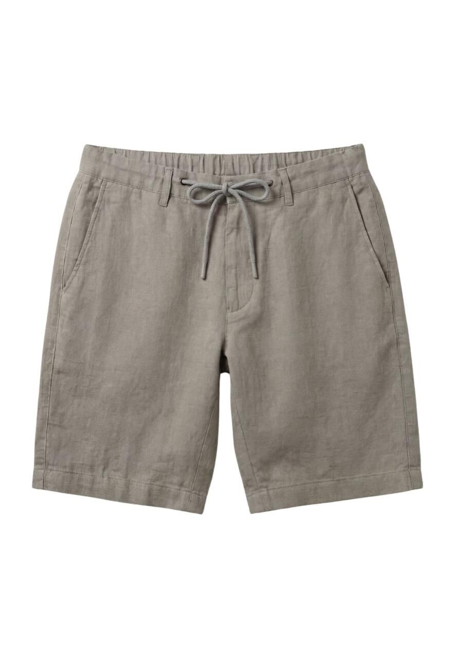 Leinen-Shorts in Sandgrau aus 100 % Leinen - Stilvoll & s... - Größe: 3XL