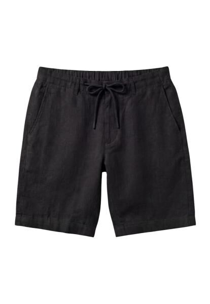 Leinen-Shorts in Schwarz aus 100 % Leinen – Stilvoll & sommerlich leicht