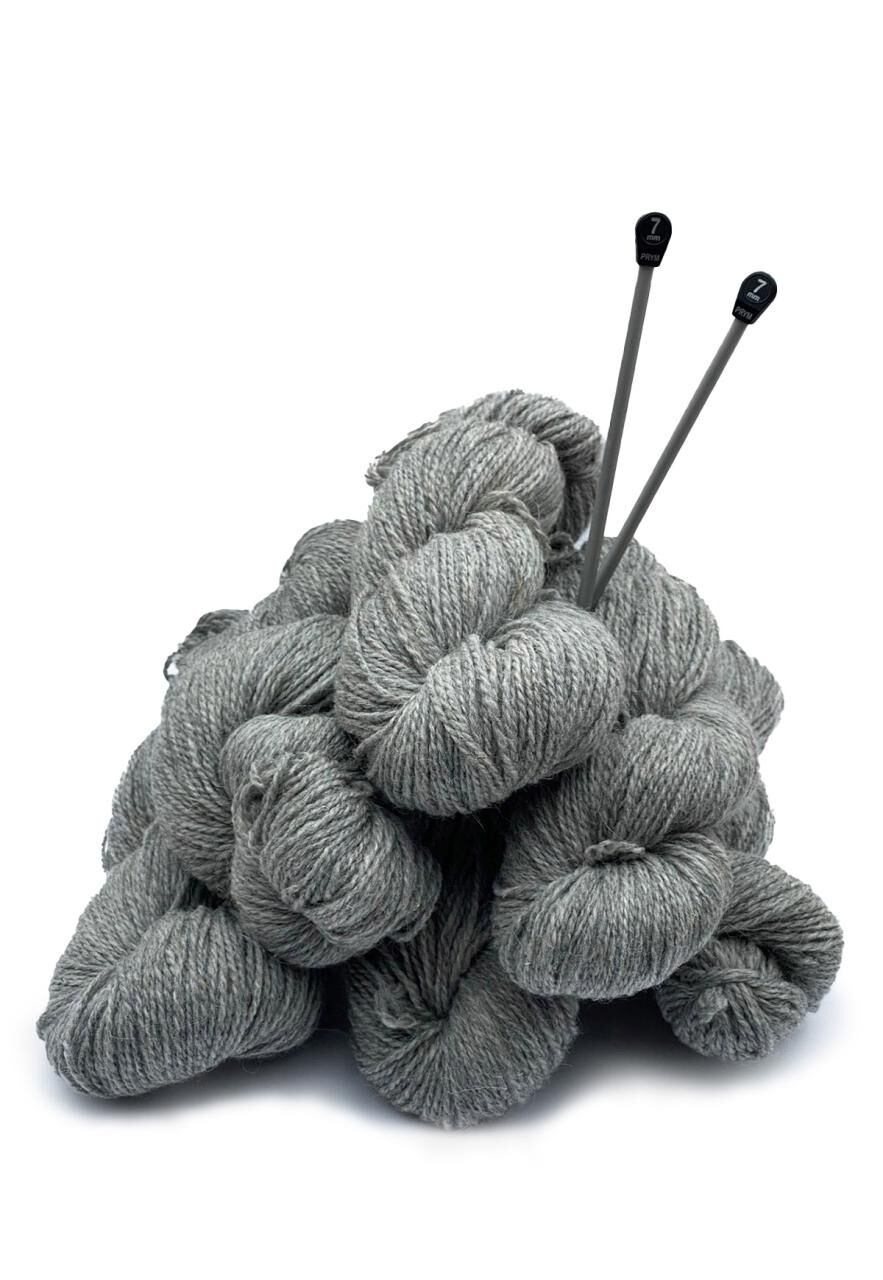 Schafwolle - NATURWOLLE 1 kg - Farbe: Grau