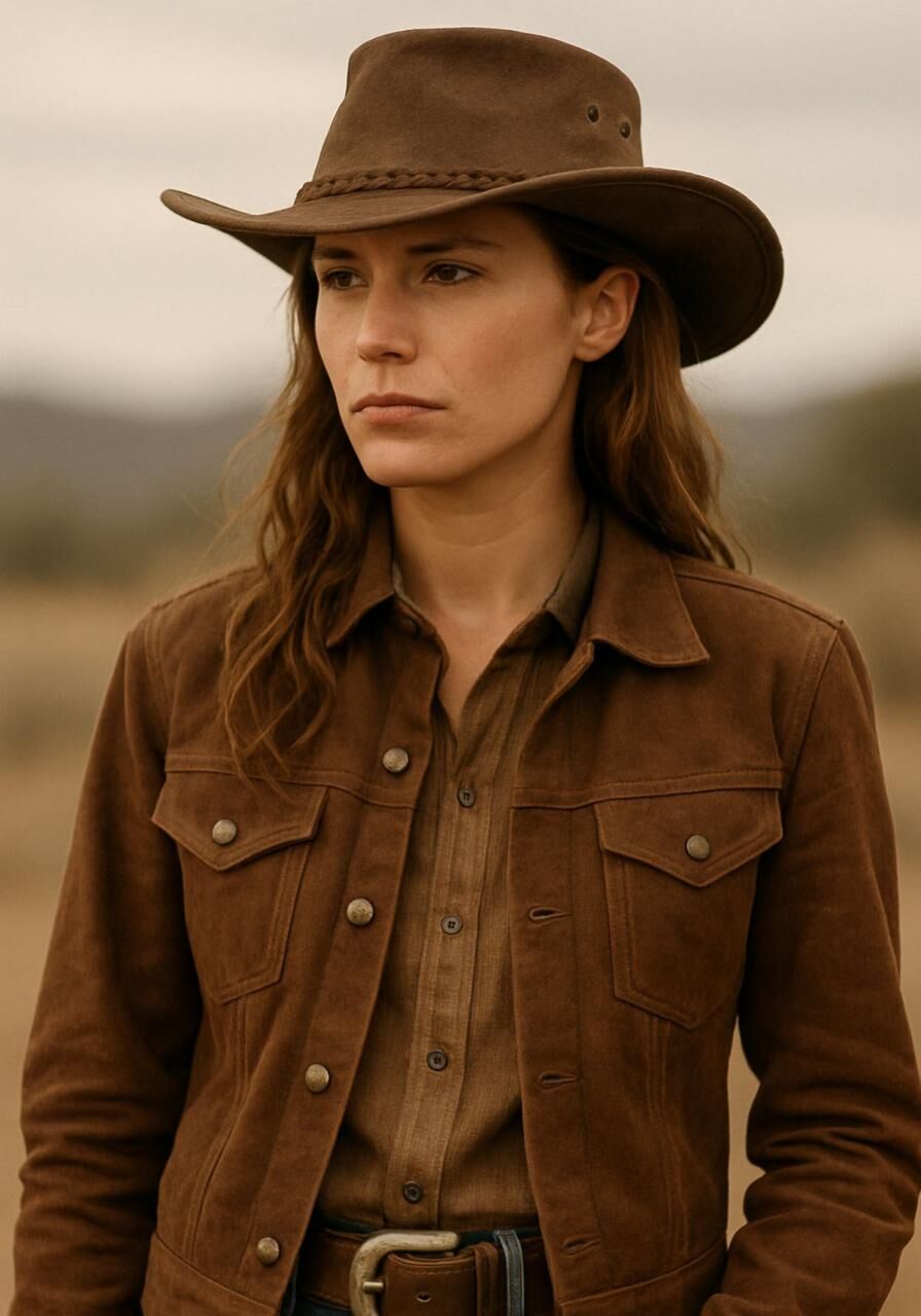 Rindslederhut Beige „Prairie“ – Westernstil für Sie & Ihn - Kopfumfang in cm: 58