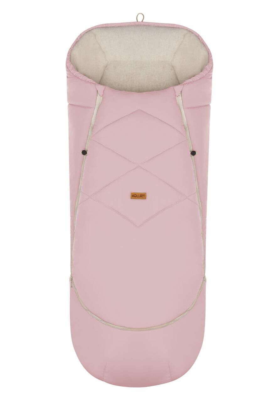 Kinderwagenfußsack aus Merinowolle MAXI - Farbe: Rosa