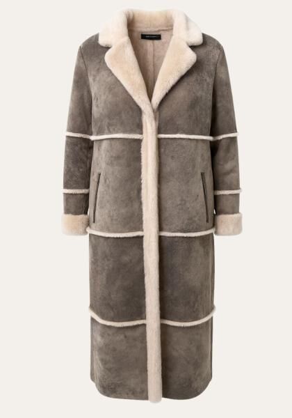 Mantel Alina – Sanfte Wärme aus Shearling in natürlicher Raffinesse