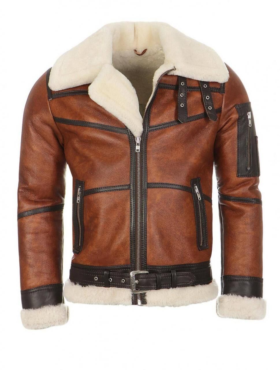 Bomberjacke - B16 - Größe: XL | Farbe: Model 6 - Kastanie/Creme