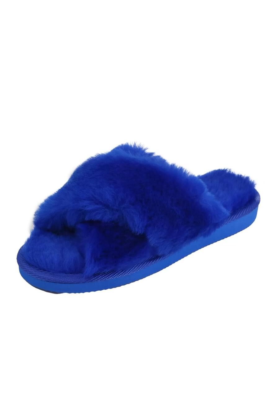 Lammfell - SANDALEN FLORIDA BLAU - Schuhgröße: EUR 36