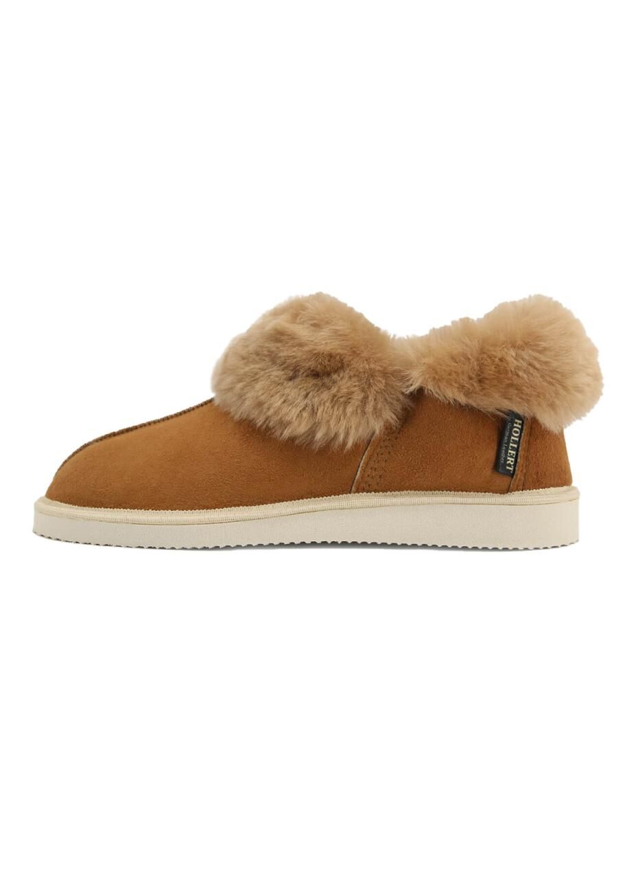 Lammfell Hausschuhe - KANADA COGNAC - Schuhgröße: EUR 37