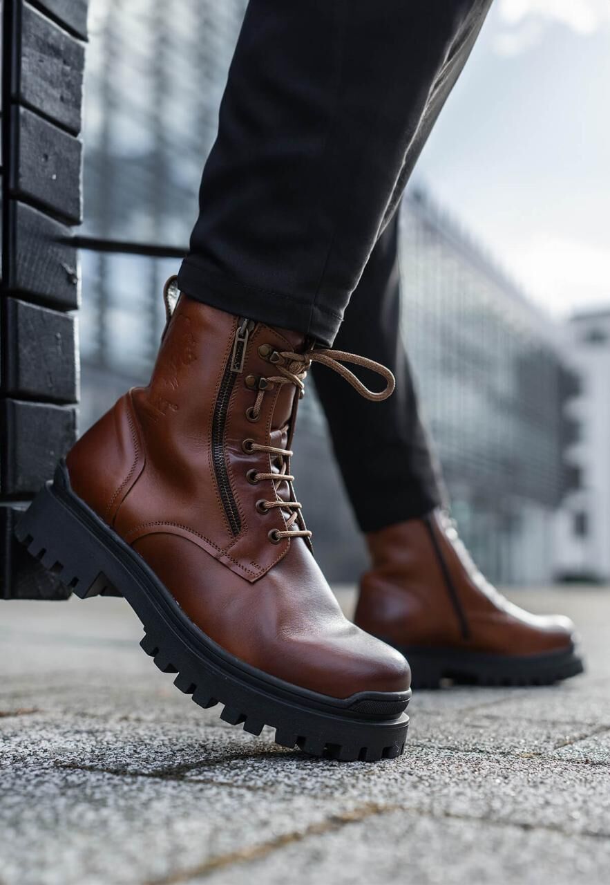 Lammfell Straßenschuhe Modell 378A Braun - Schuhgröße: EUR 45