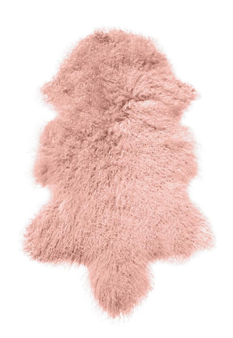 Lammfell Tibet - Farbe: Rosa | Größe: 90-100