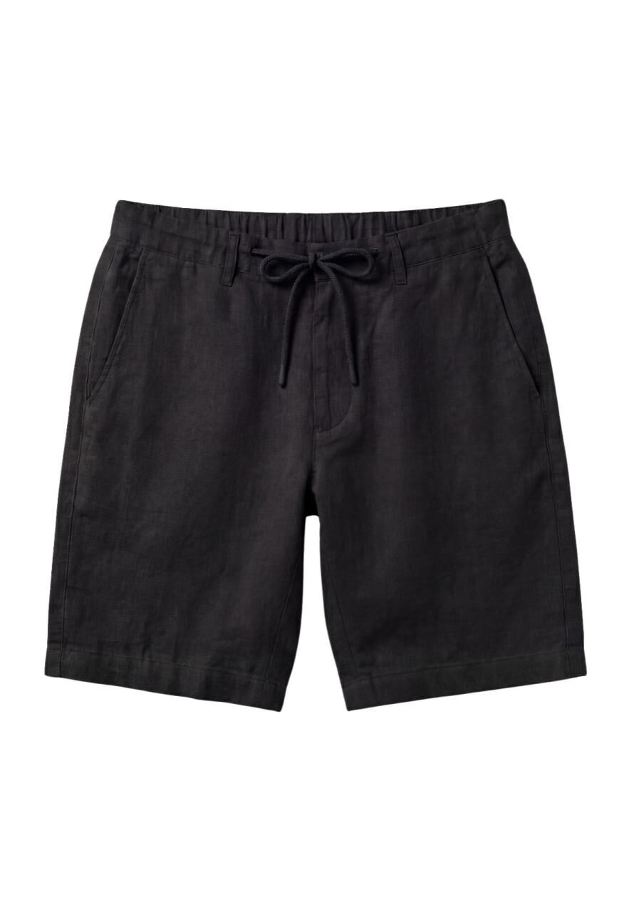 Leinen-Shorts in Schwarz aus 100 % Leinen – Stilvoll & so... - Größe: 3XL