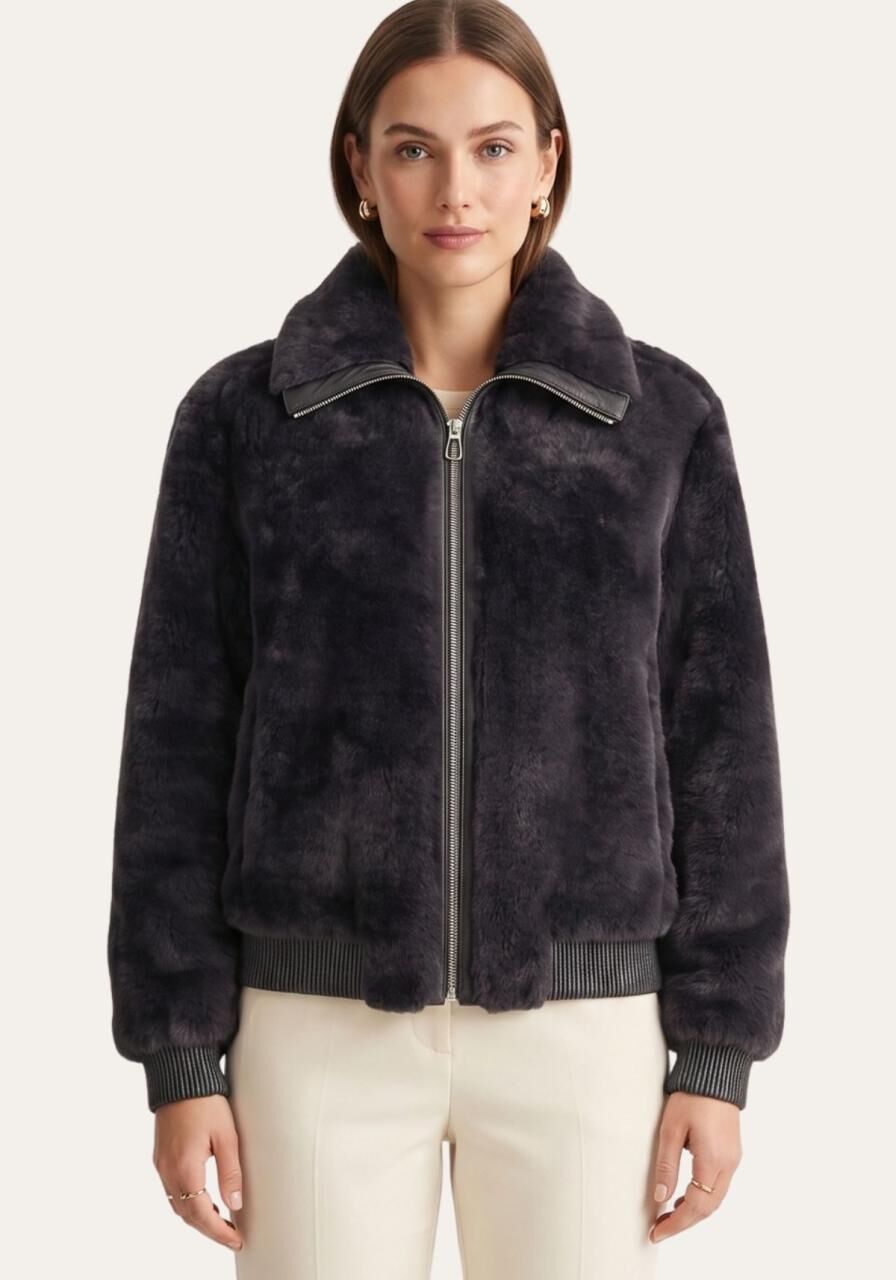Lammfell-Blouson aus Shearling Modell 1051 - Größe: M