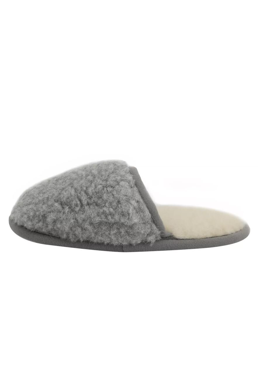 Hausschuhe Pantoffeln aus Merinowolle - LUNA - Farbe: Grau | Schuhgröße: EUR 35/36