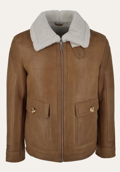 Kuschelige Damen-Lammfelljacke mit Curly-Lammfell im cleanen, geraden Schnitt