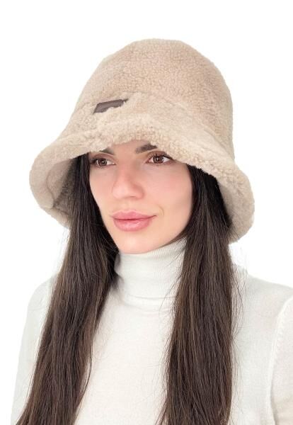 Fischerhut aus Shearling Lammfell OVEM Beige