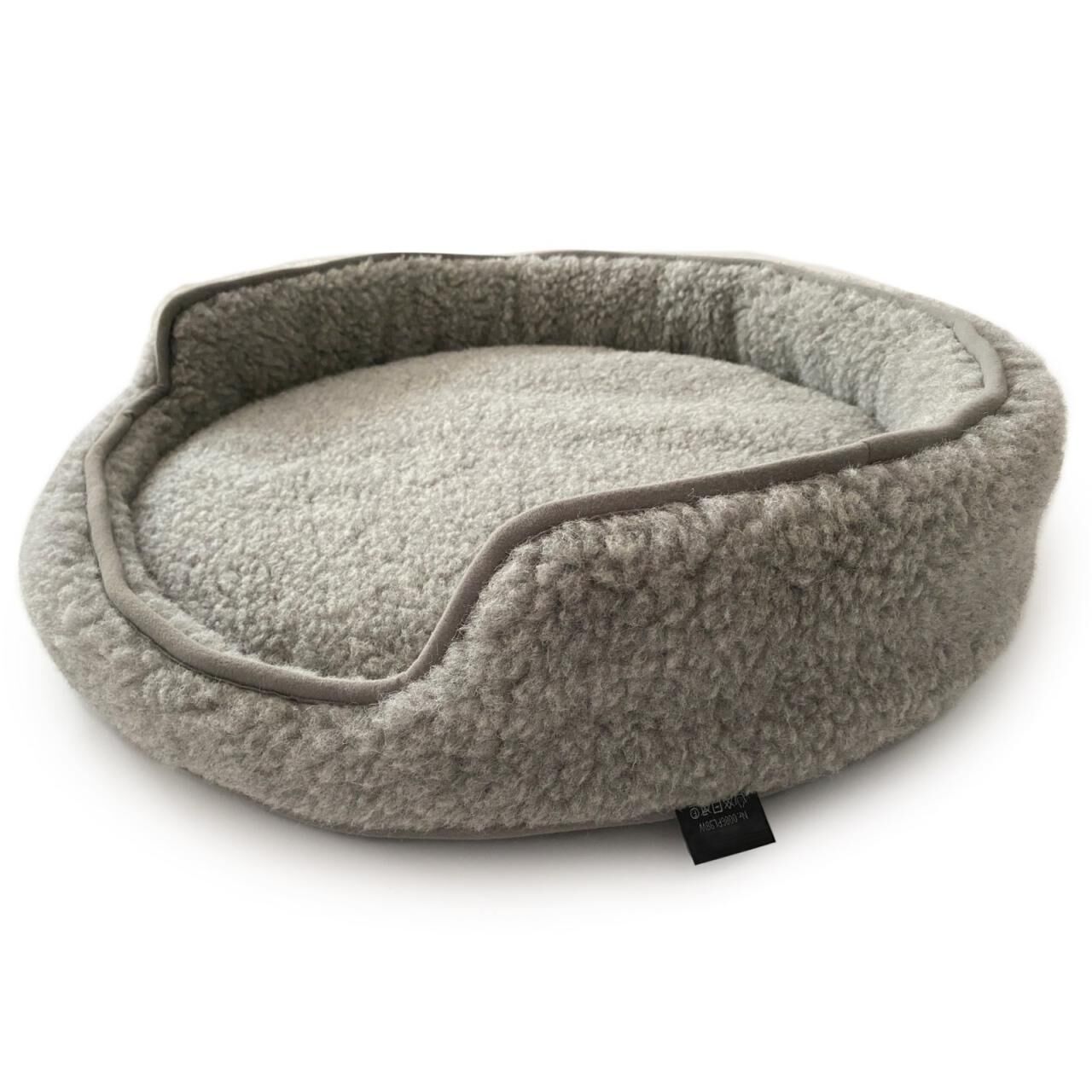 Hundebett Duo Merinowolle Ø 40 cm - Farbe: Grau