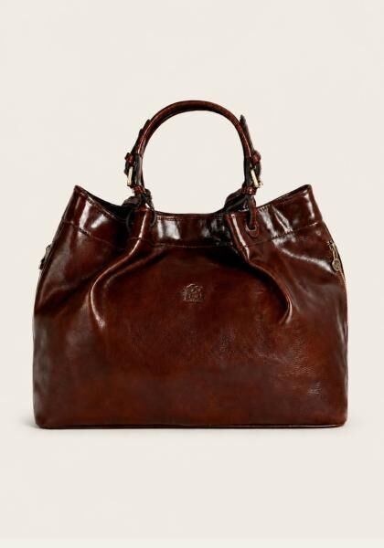 Tragetasche Handtasche aus Leder- Die Ikone Braun