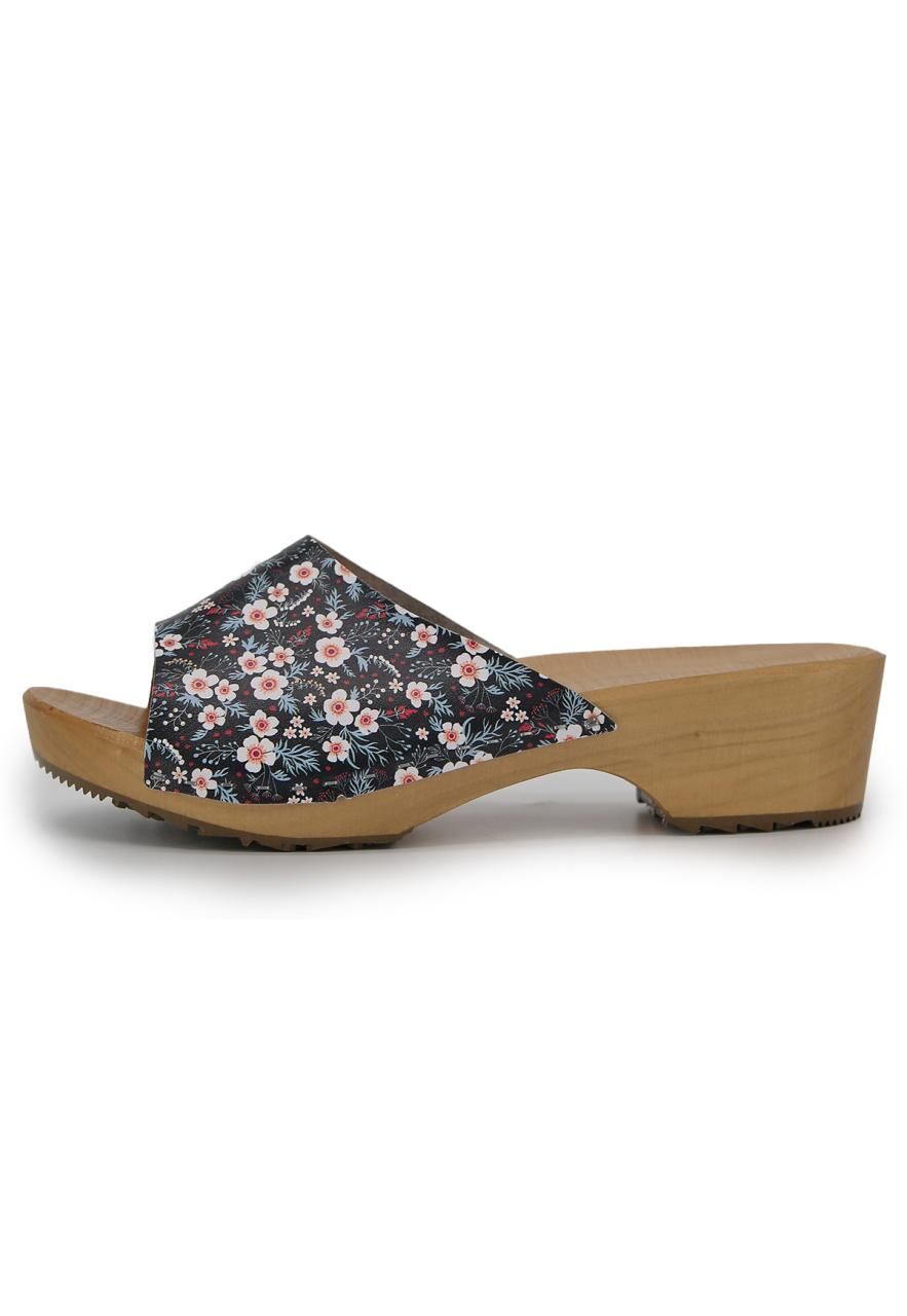 Leder Sandalen Clogs Bianca Schwarz - Schuhgröße: EUR 36