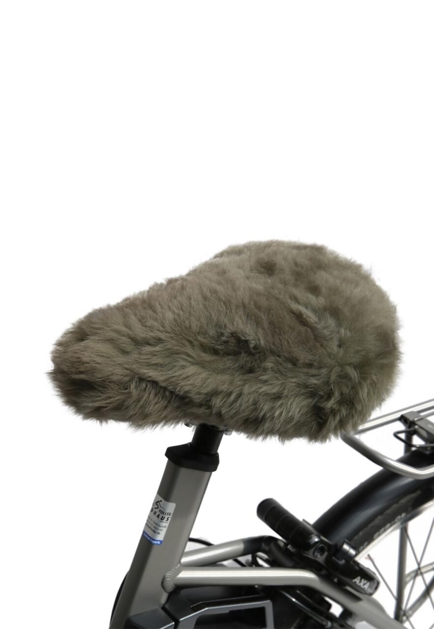 Lammfell Fahrradsattelbezug Camel -