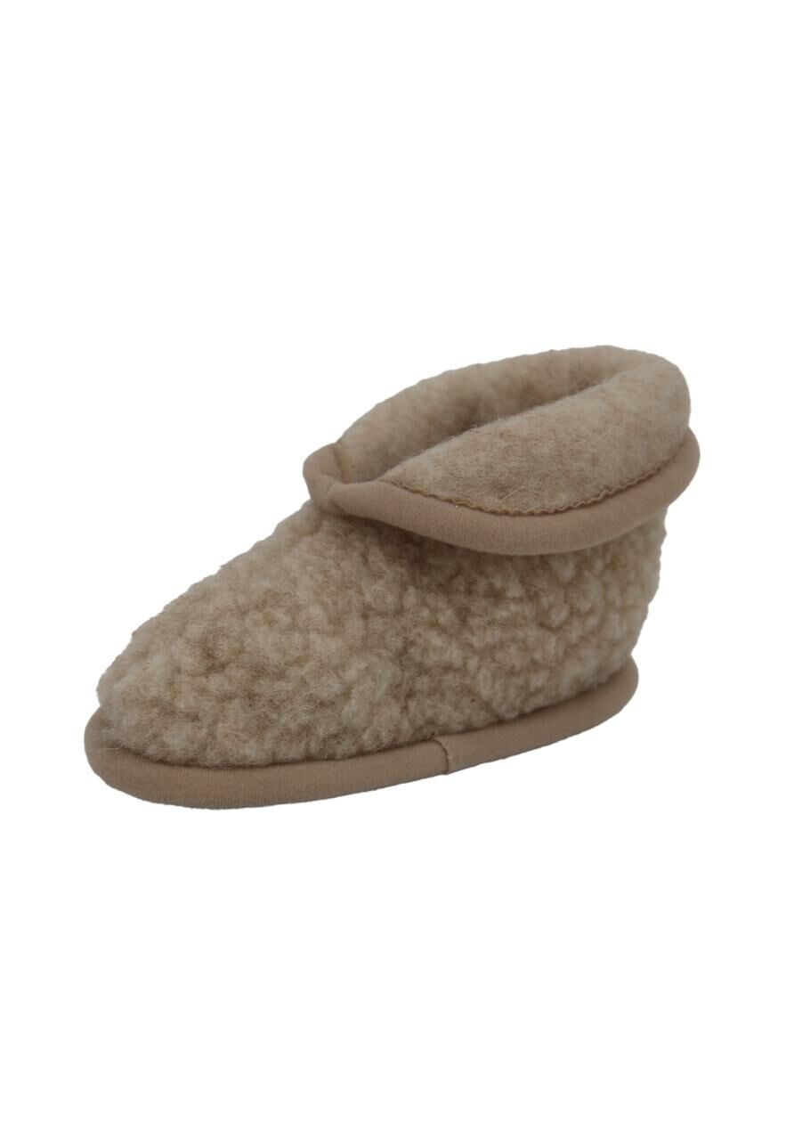 Hausschuhe aus Merinowolle - LOUIE - Farbe: Beige | Schuhgröße: EUR 29/30
