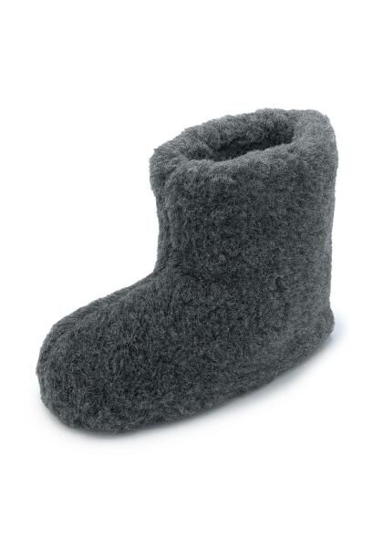 Hausschuhe aus Merinowolle Schnuffi Grau